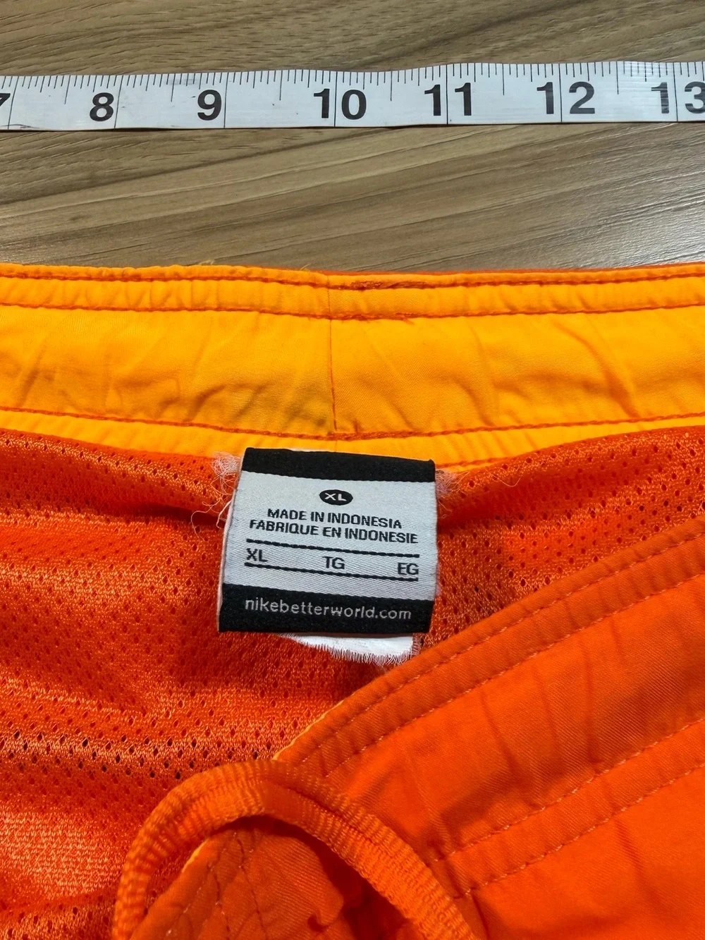 Nike Orange Athletic Swim/Board Shorts